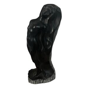 VTG 60s 1967 Vintage Frank Schirman Black Coral Nude Figure mcm retro home decor